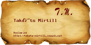 Takáts Mirtill névjegykártya